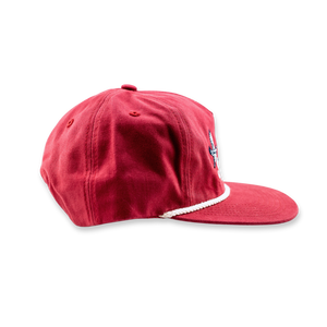 5 Panel Rope Hat- Crimson
