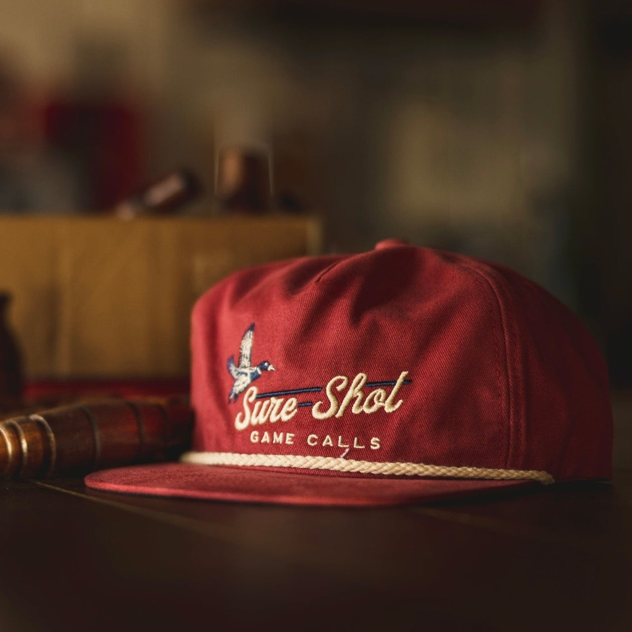 5 Panel Rope Hat- Crimson